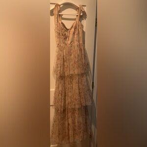 Light pink floral Maniju dress size medium.